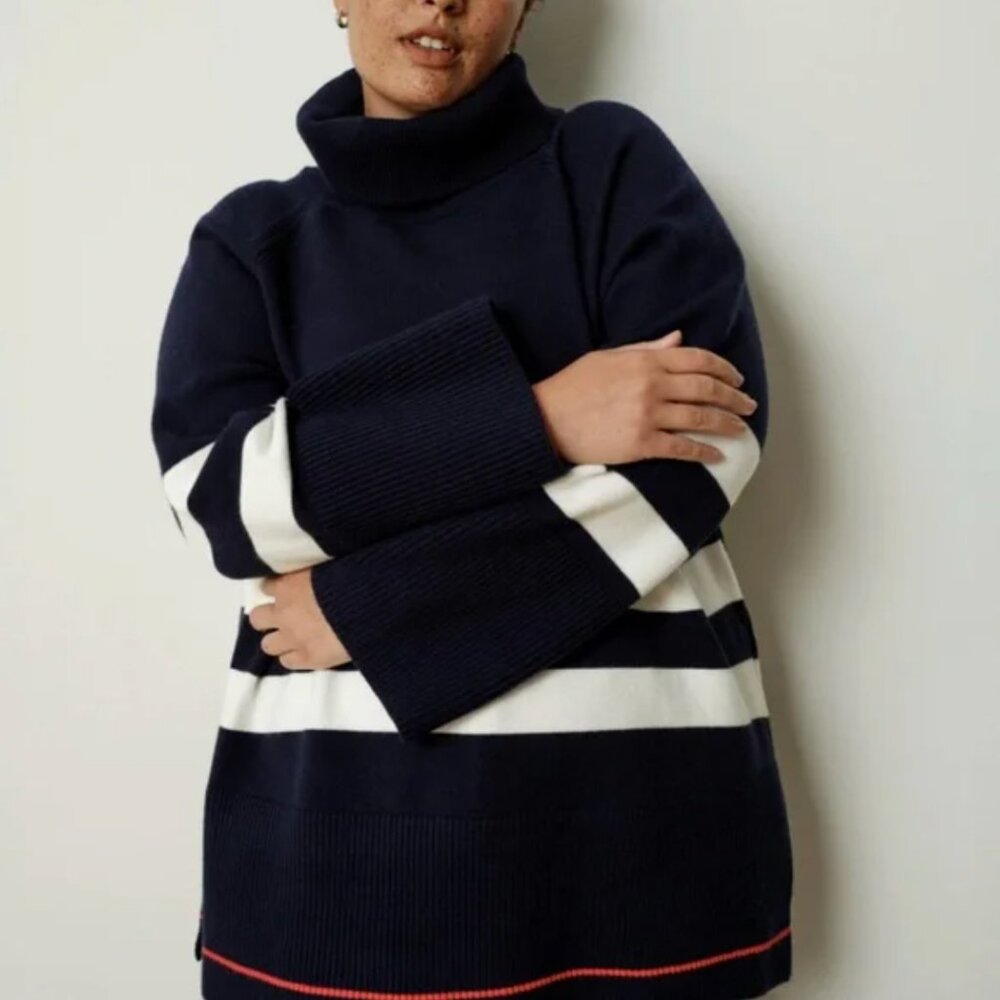 UNIVERSAL STANDARD Better-Than-Wool Oversized Turtleneck Sweater Size 2XS 8